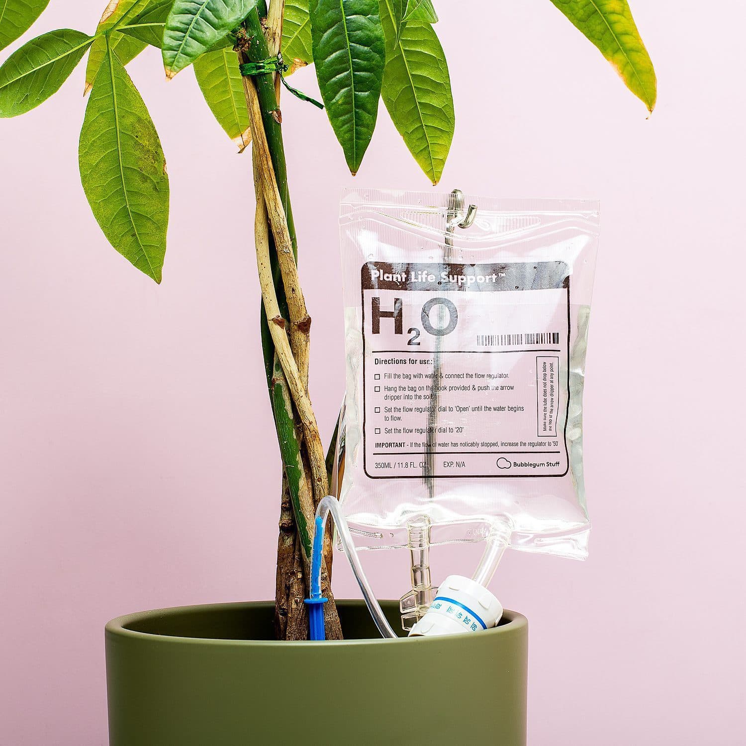 Infusionsbeutel-Bewässerungssystem für Pflanzen