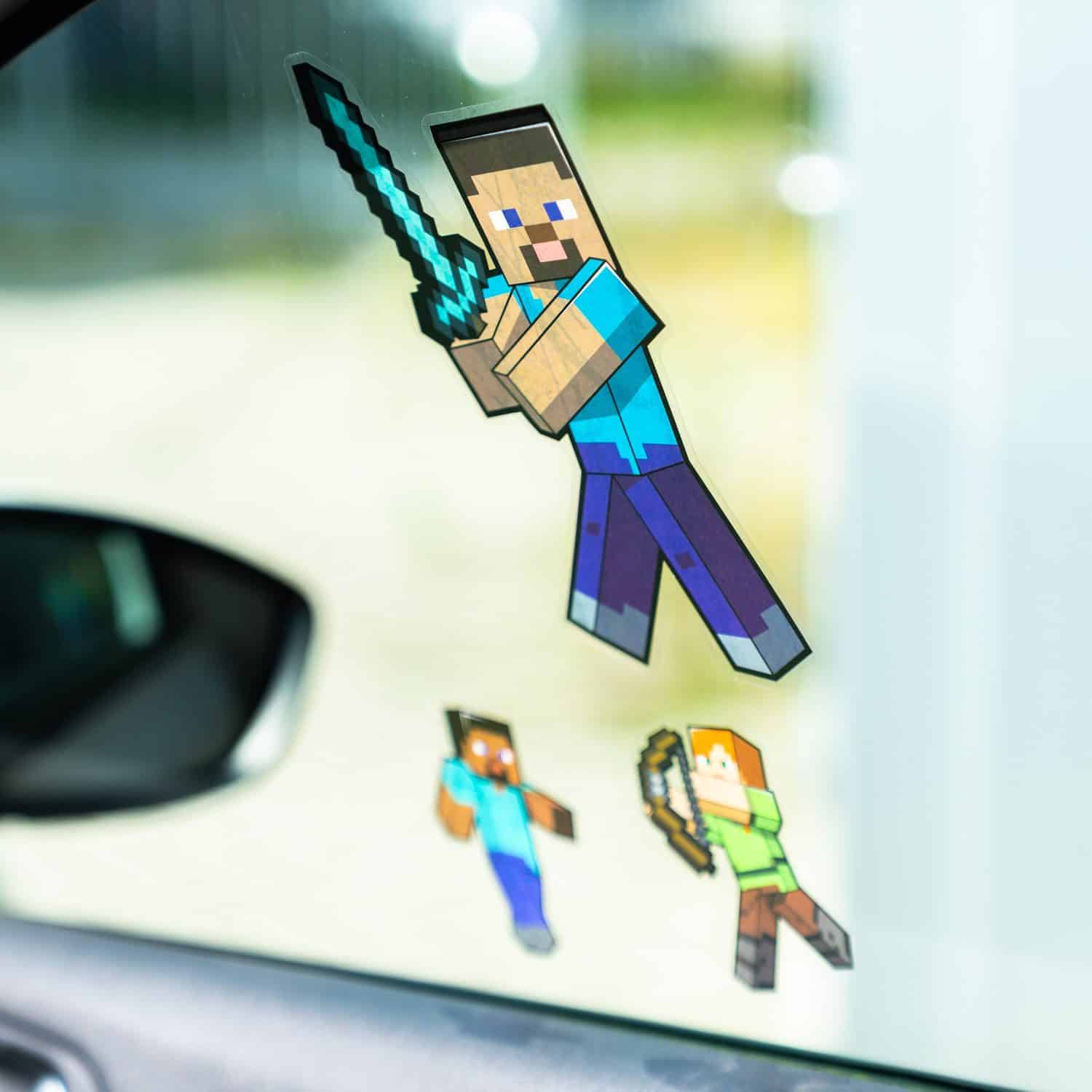 Minecraft Wiederverwendbare Fenstersticker