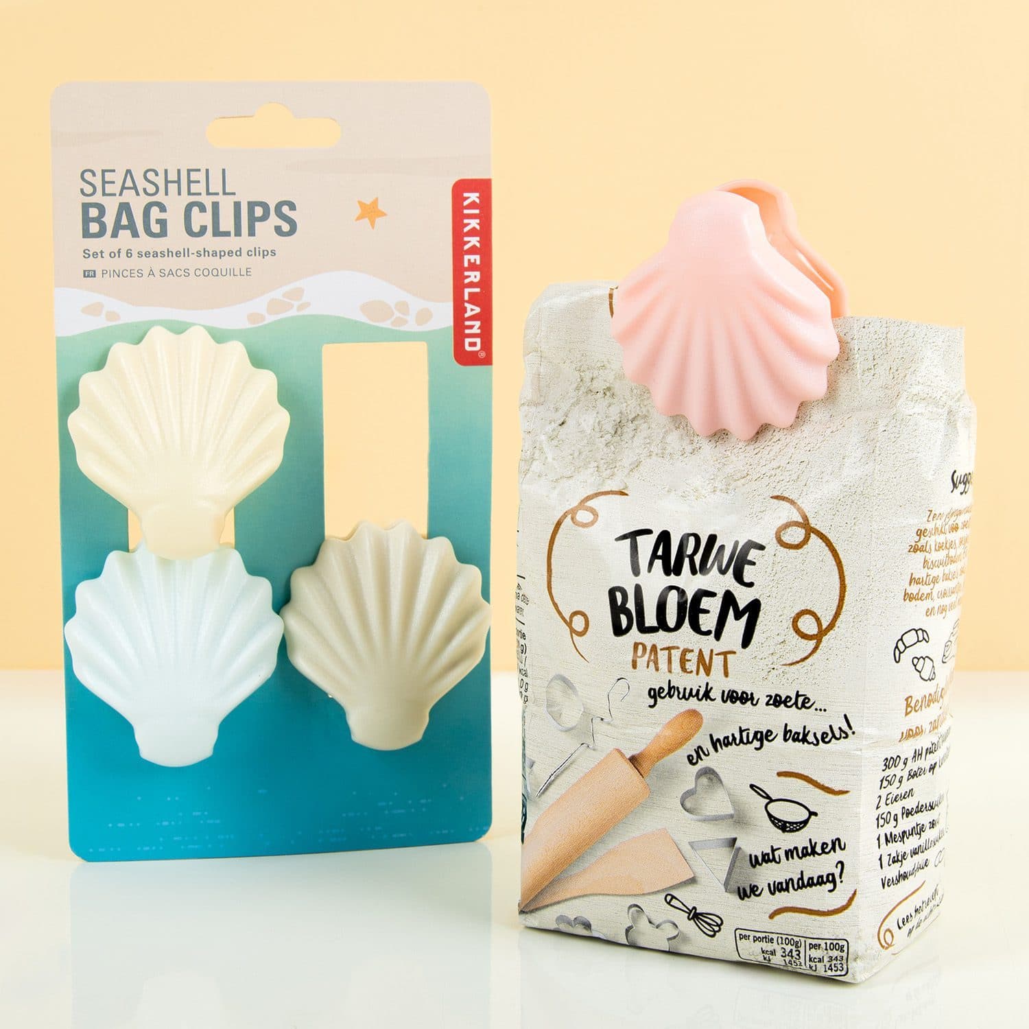 Muschel-Bag-Clips (Set von 4)