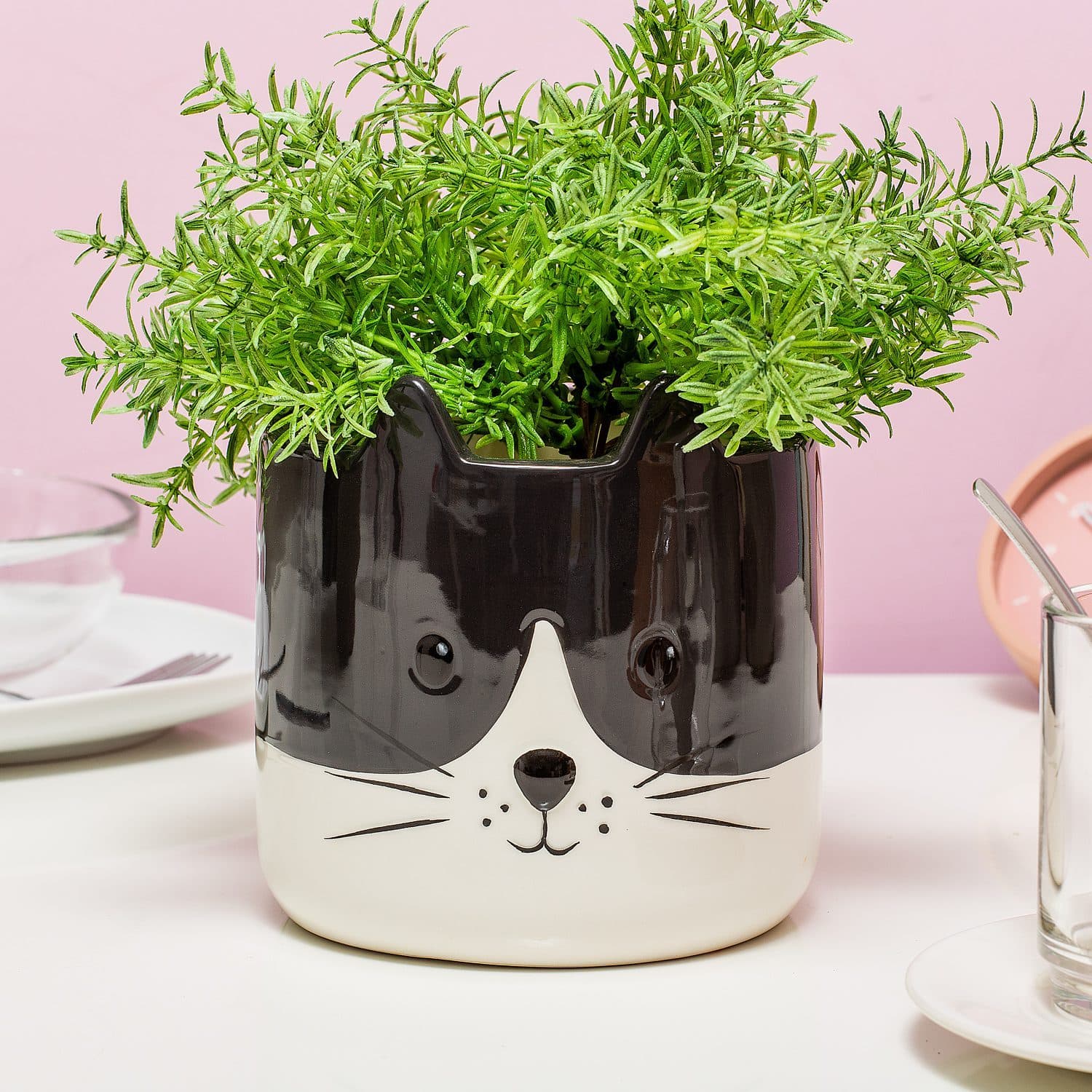 Katzen-Blumentopf