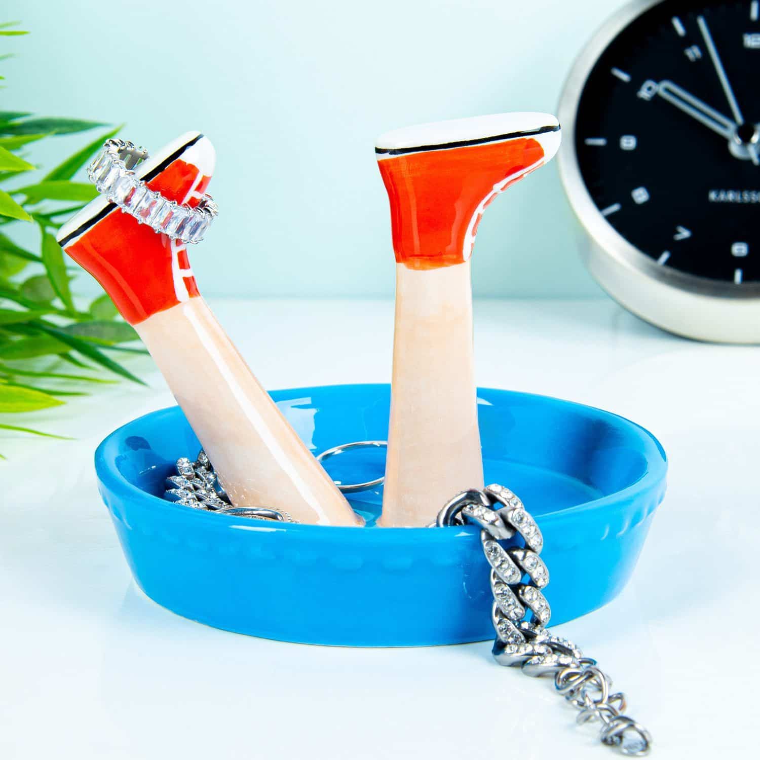 Happy Legs Schmuckschale – Blau/Turnschuhe