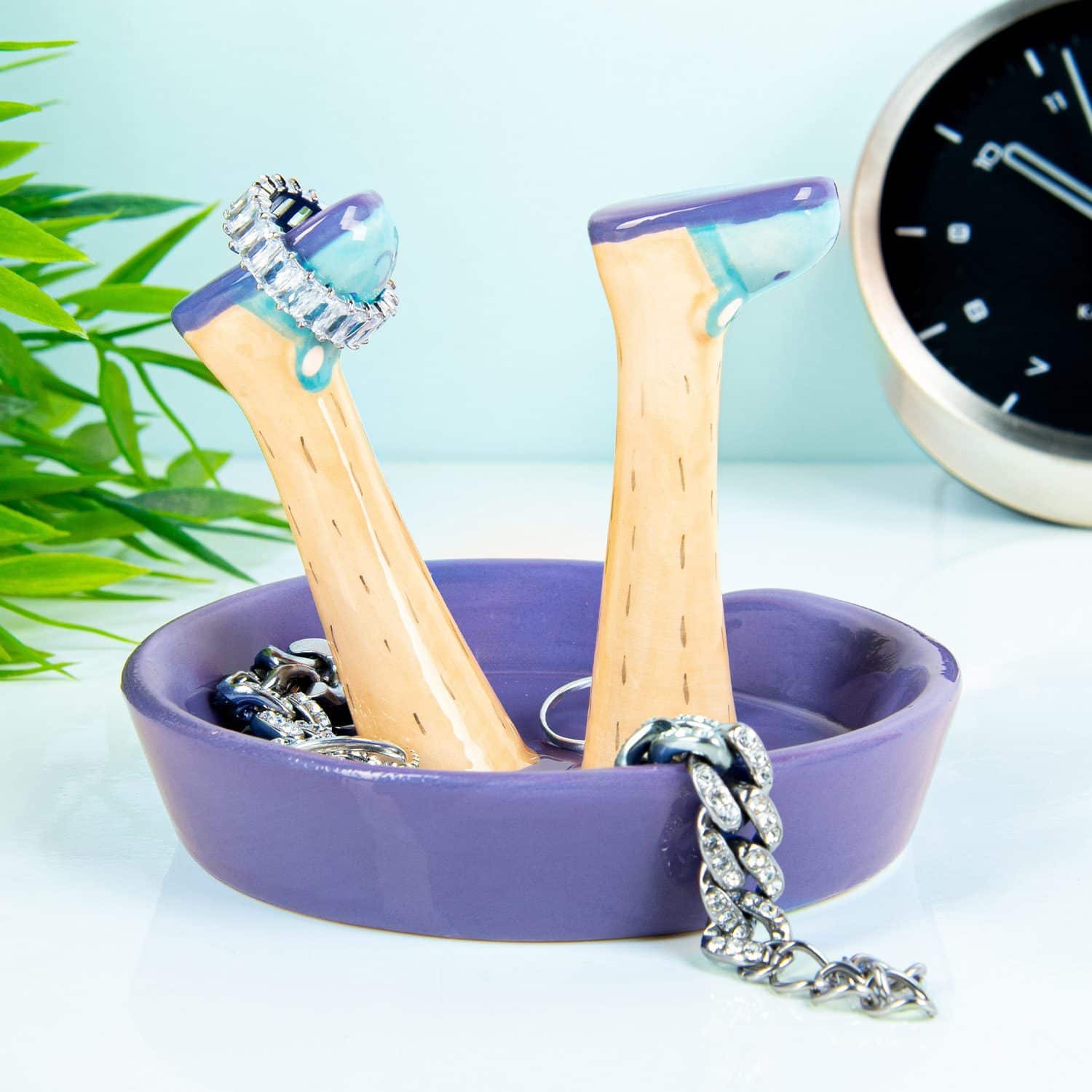 Happy Legs Schmuckschale – Lila/Hausschuhe