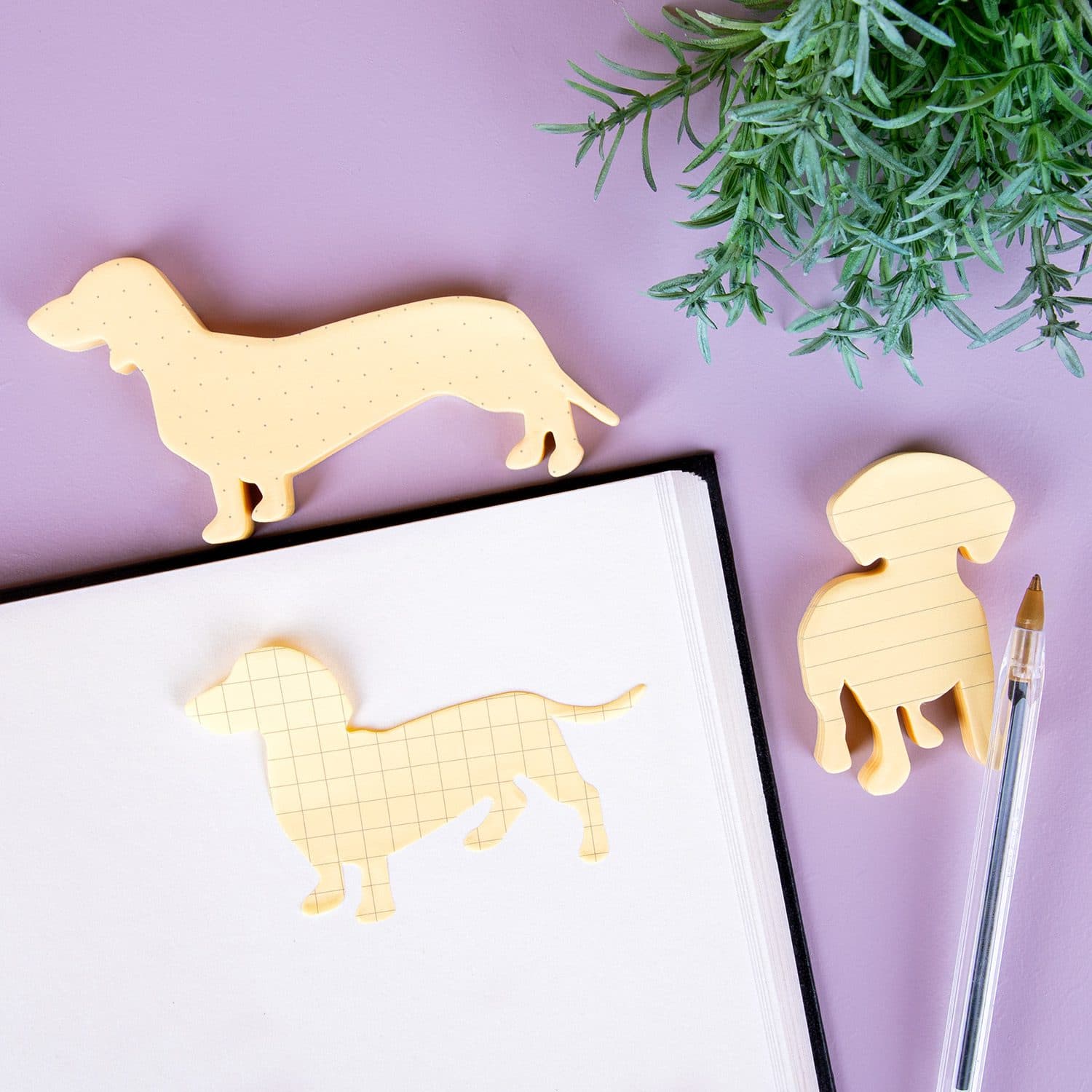 Haustier Sticky Notes (Set von 3) – Hund