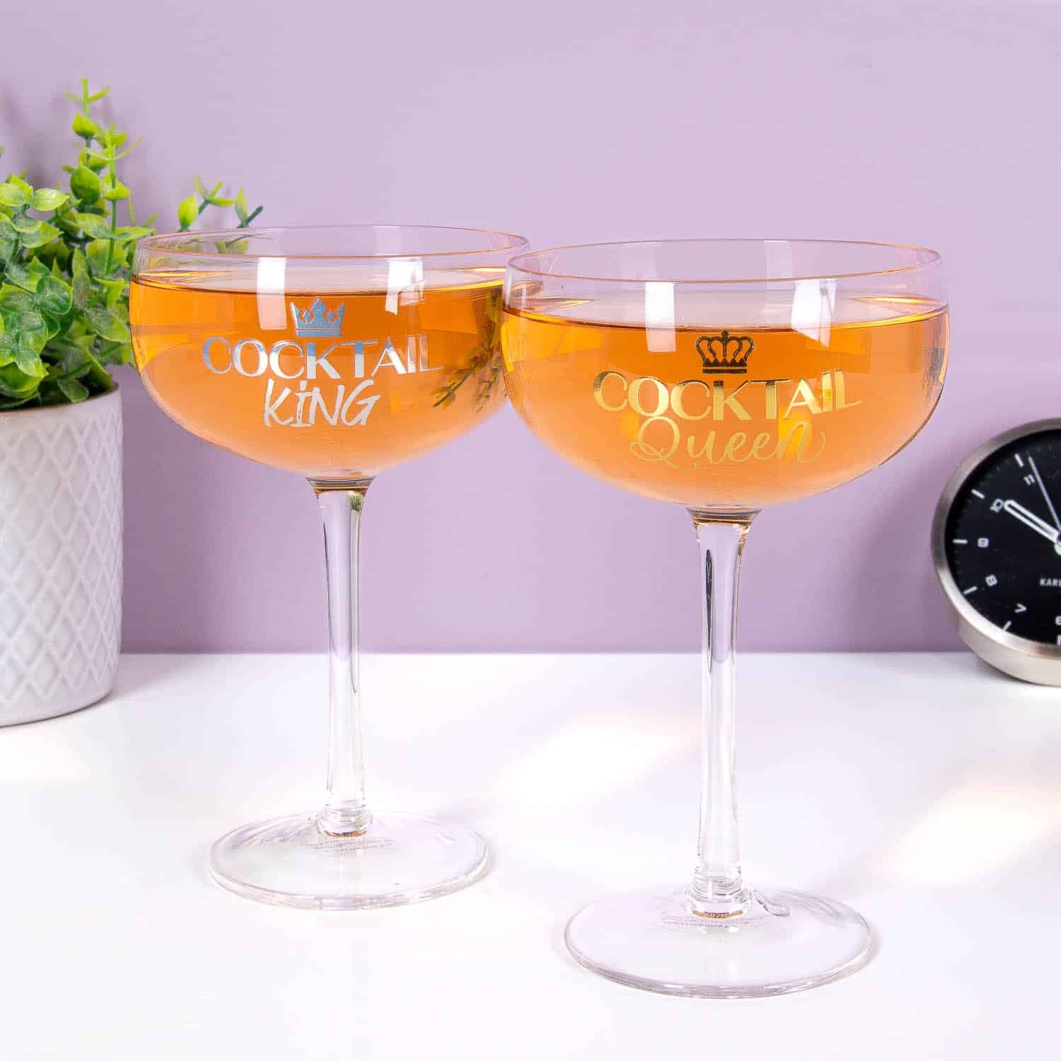 Cocktail King & Queen Gläser (2er-Set)