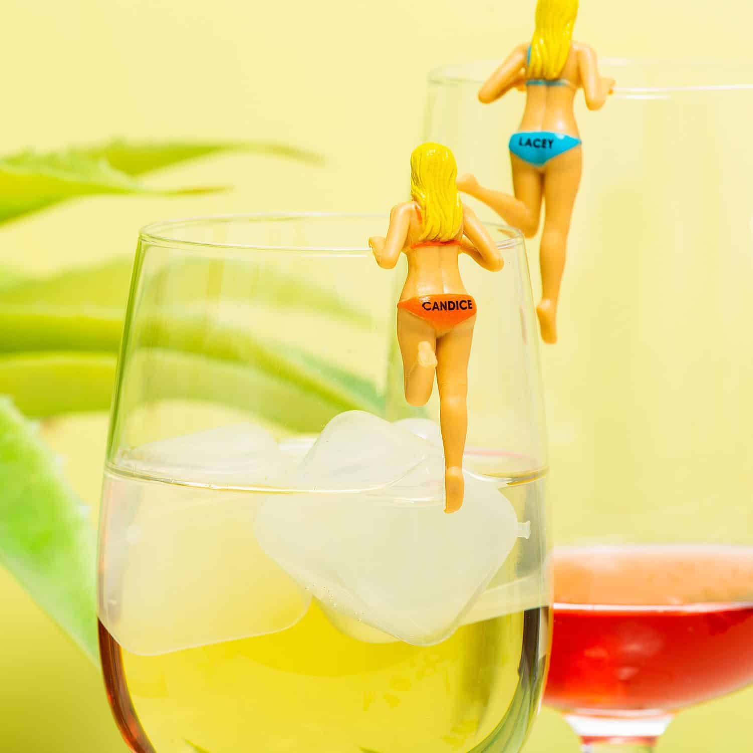 Drinking Buddies Glasmarkierer (Set von 6) – Frauen