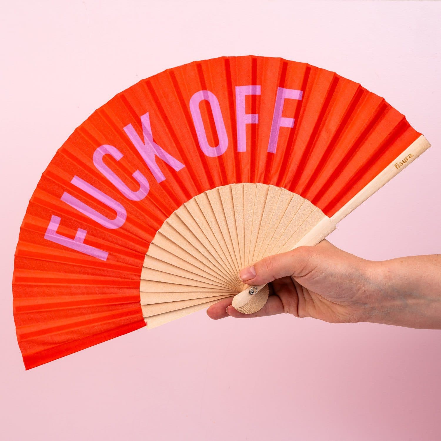 Holzfächer Fuck Off – Rot