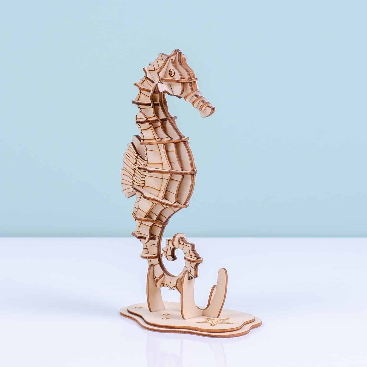 3D-Holzpuzzle – Seepferdchen