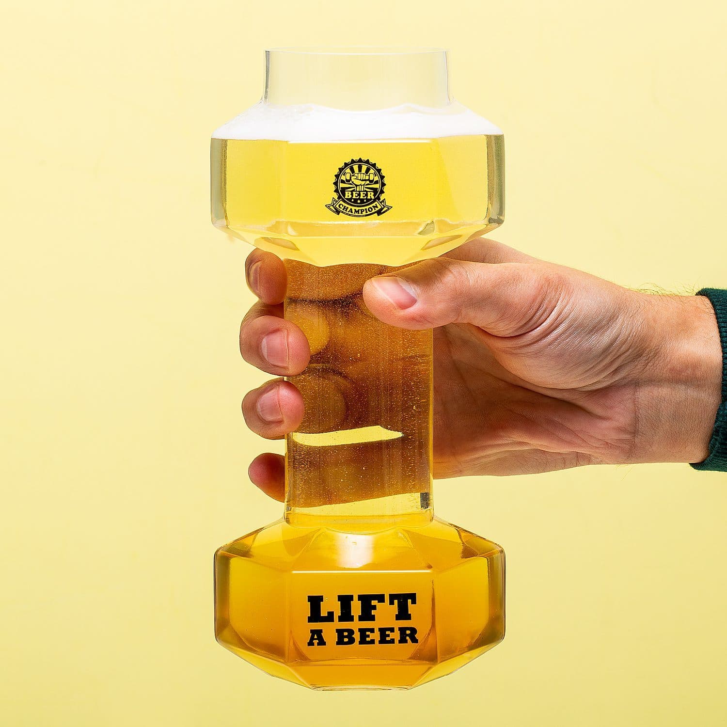 Hantel Bierglas