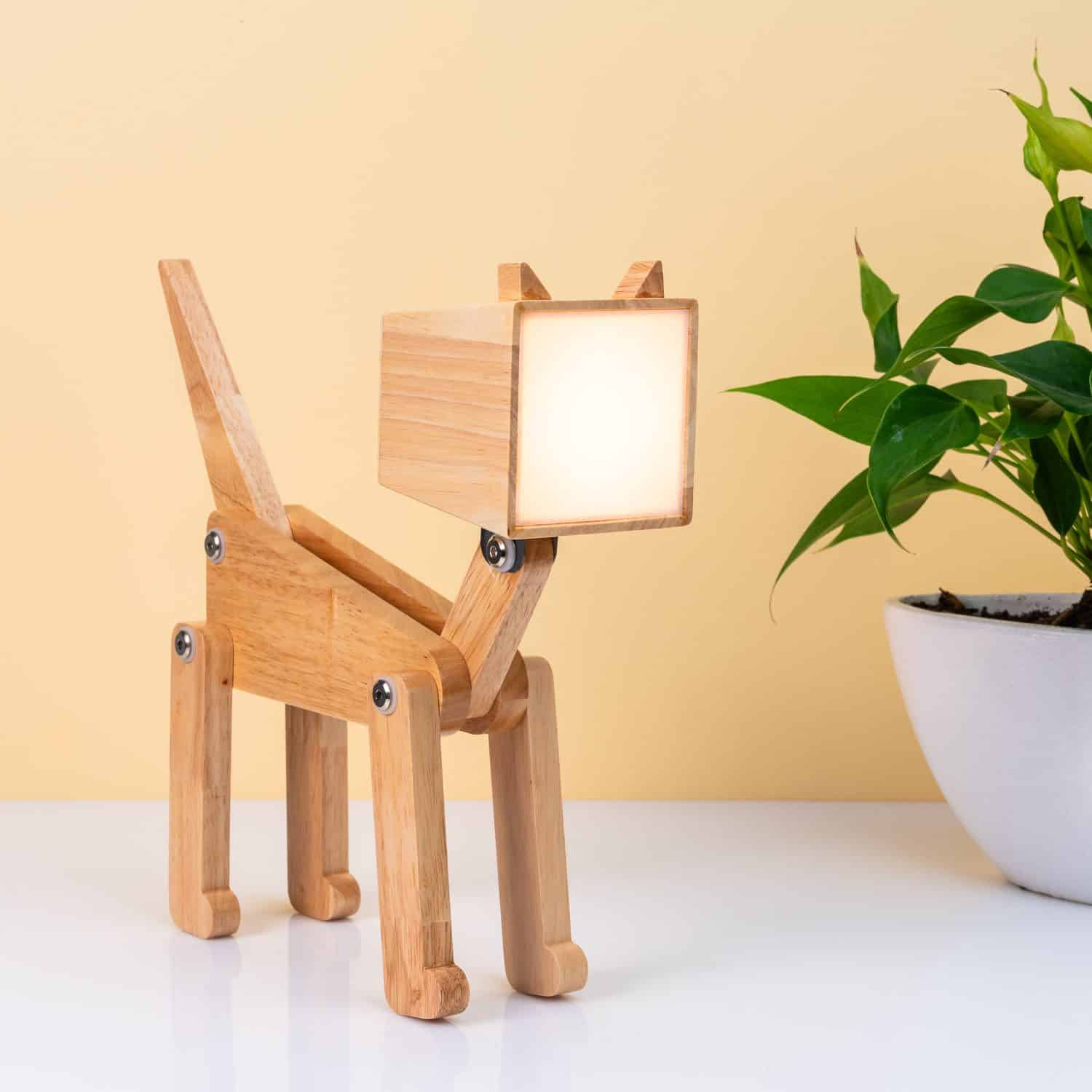Holz Tischlampe