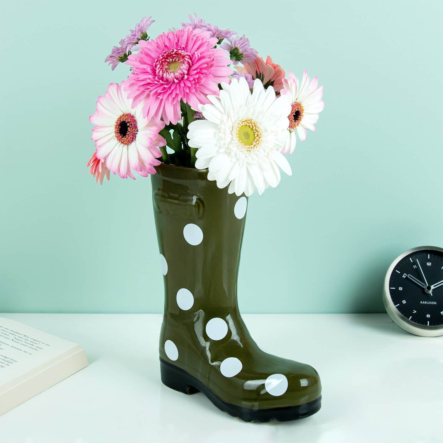 Gummistiefel-Vase – Grün