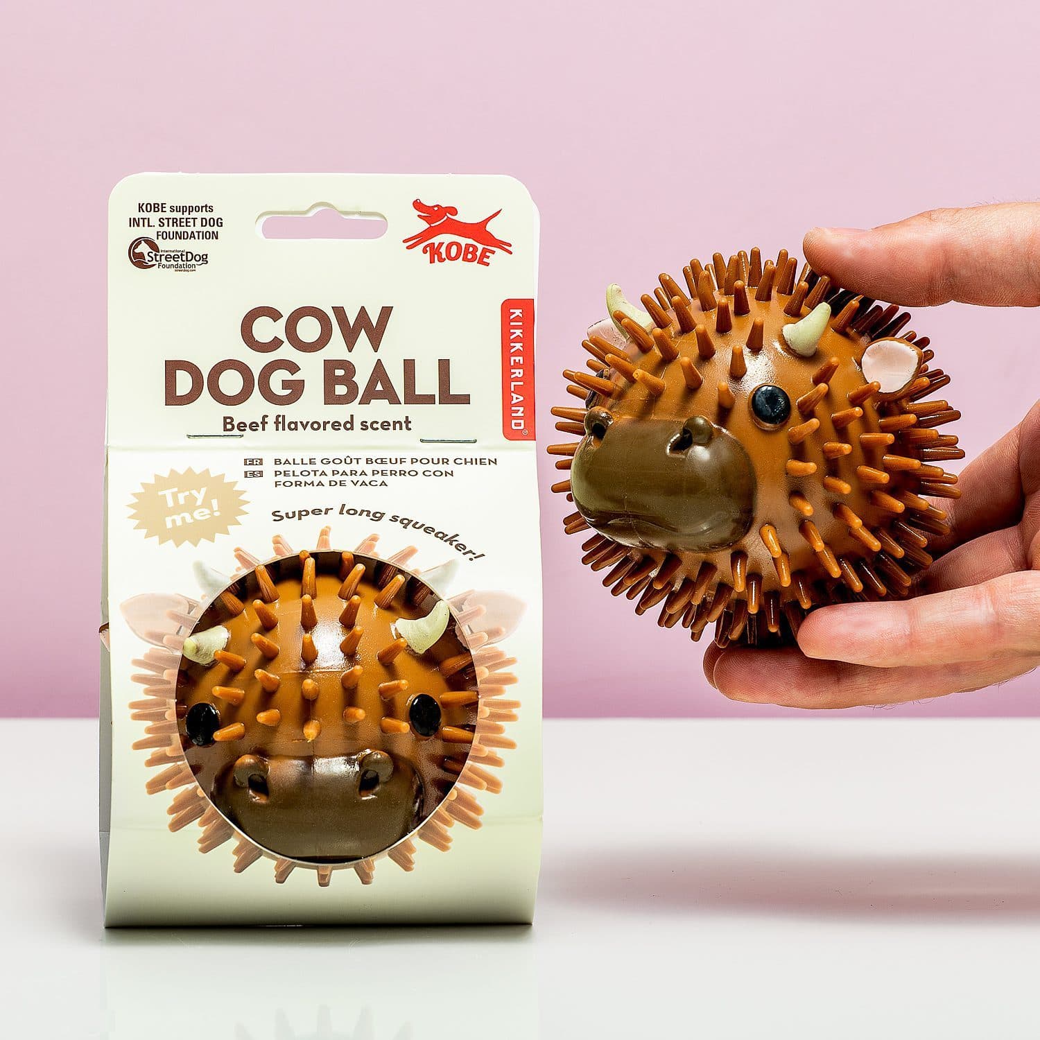 Quietschball für Hunde mit Geruch – Kuh