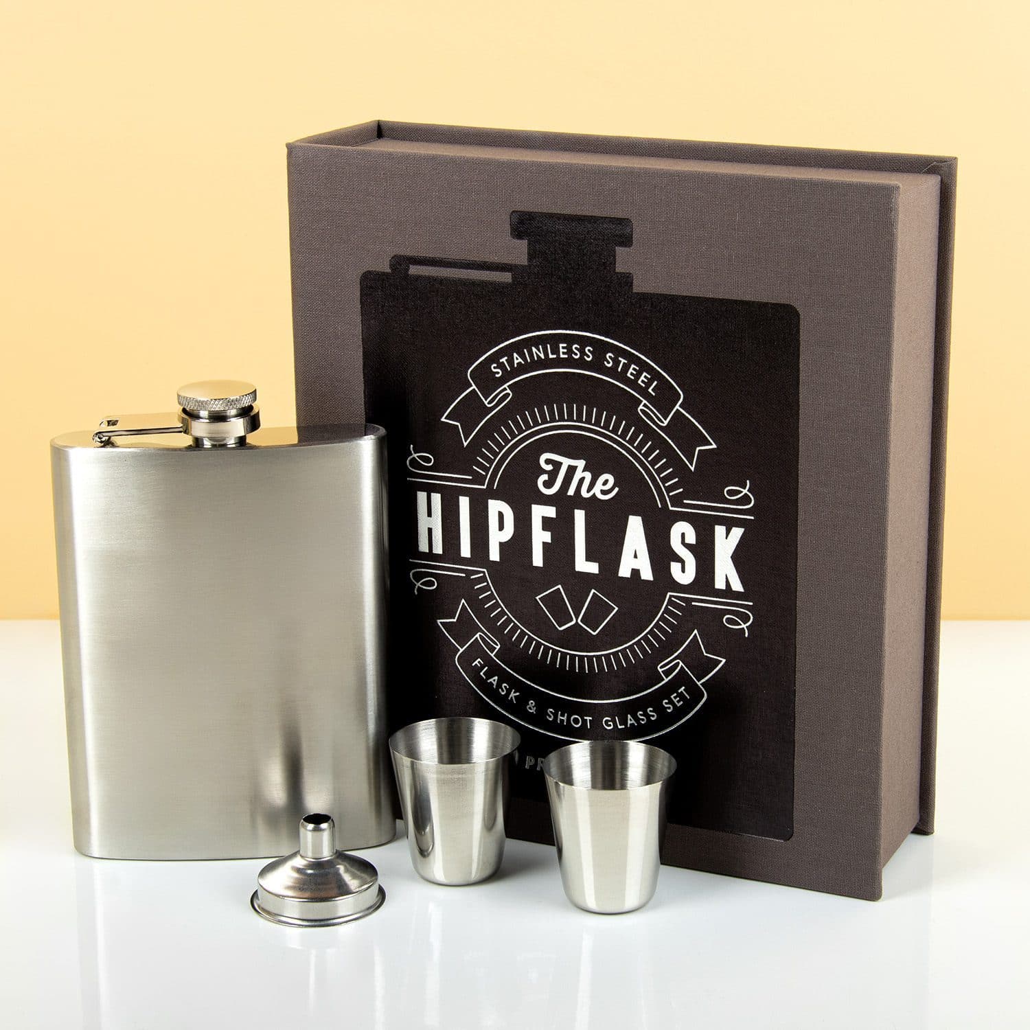 Essentials Buch mit Küchenutensilien – Hüft Flasche