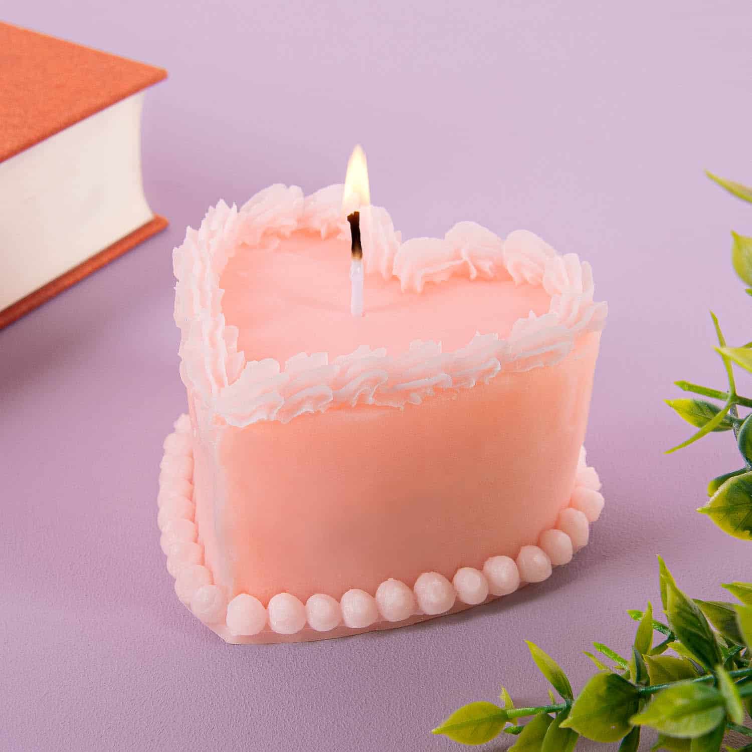 Kuchen-Kerze – Rosa