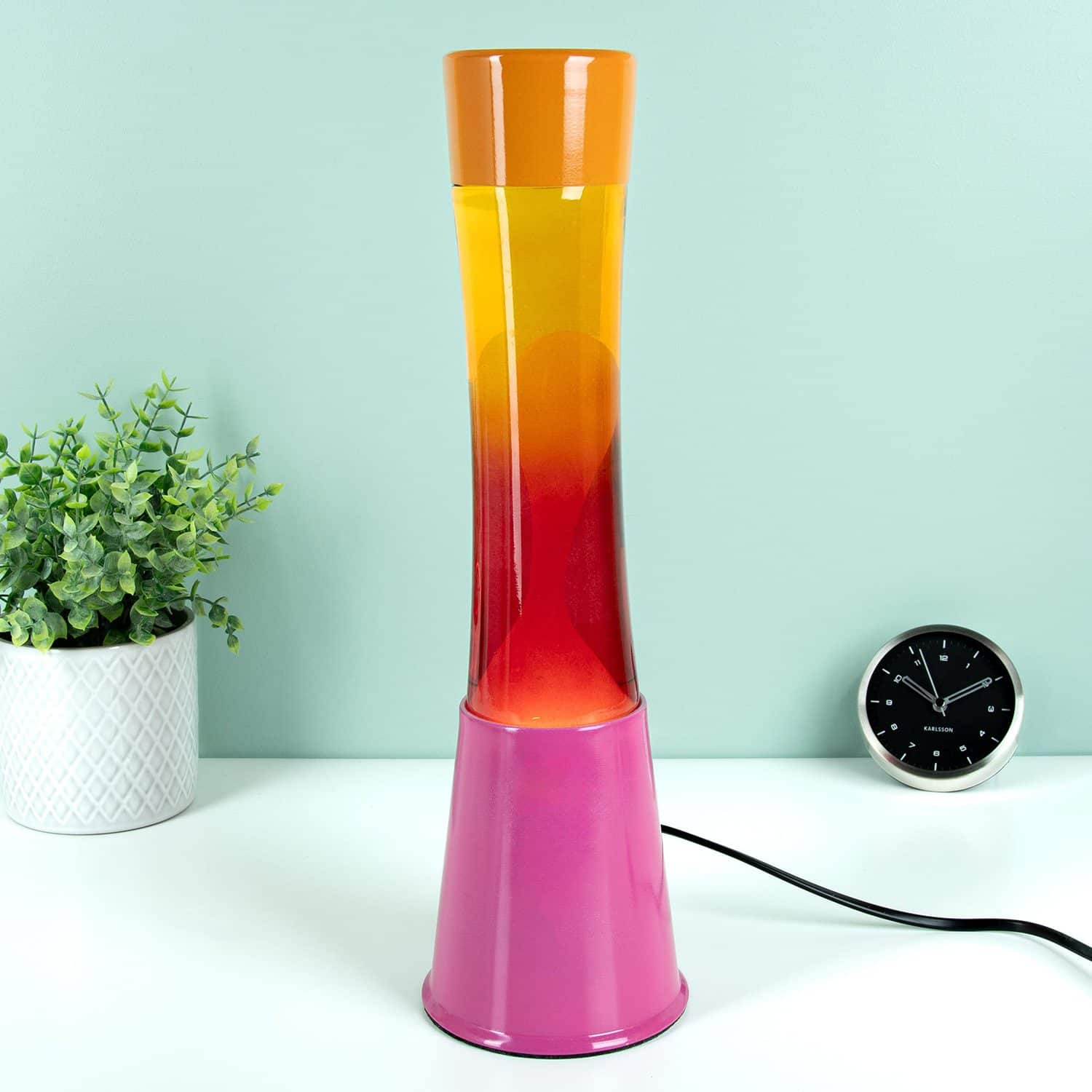 Lavalampe Rosa mit Orange und Gelb