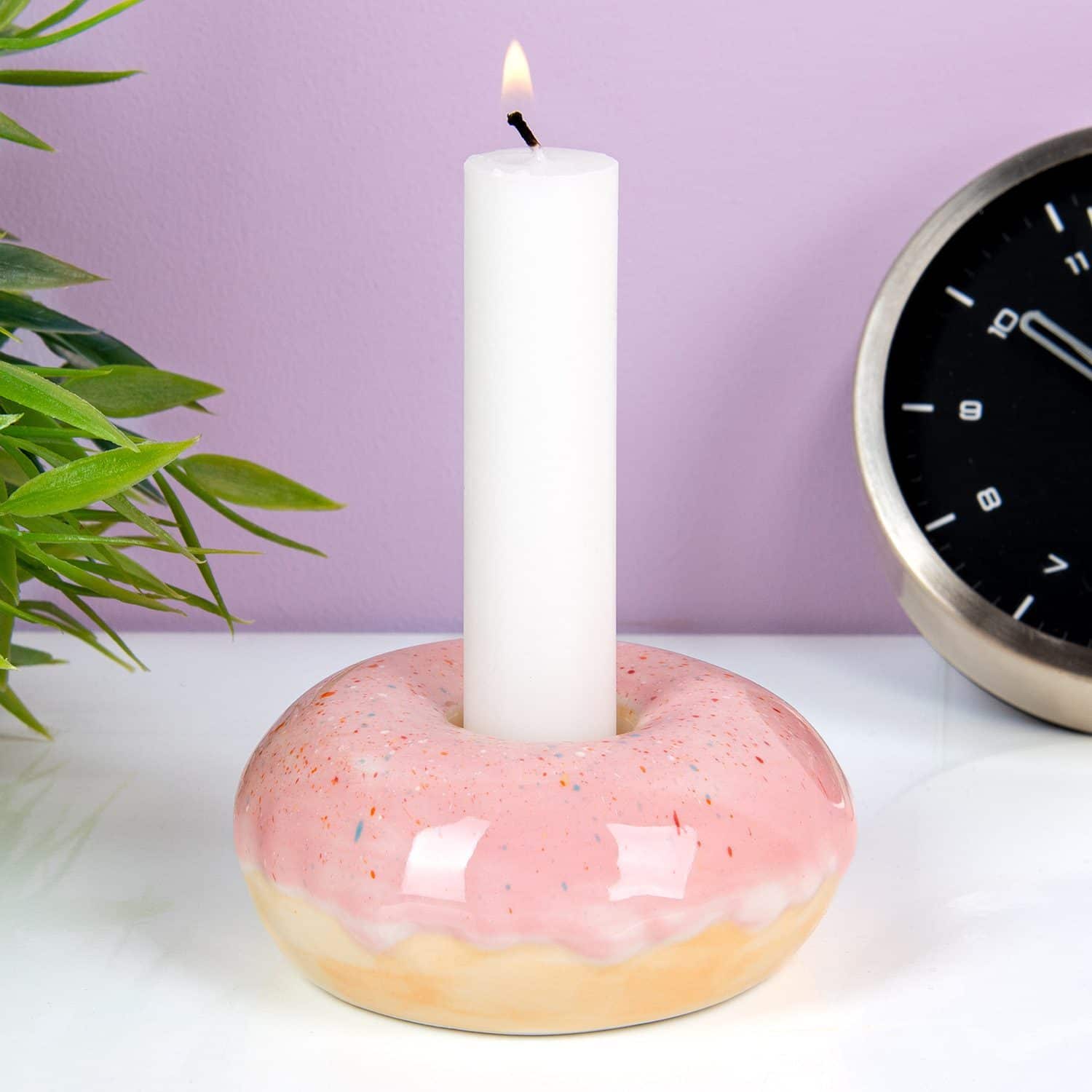Donut-Kerzenhalter – Rosa