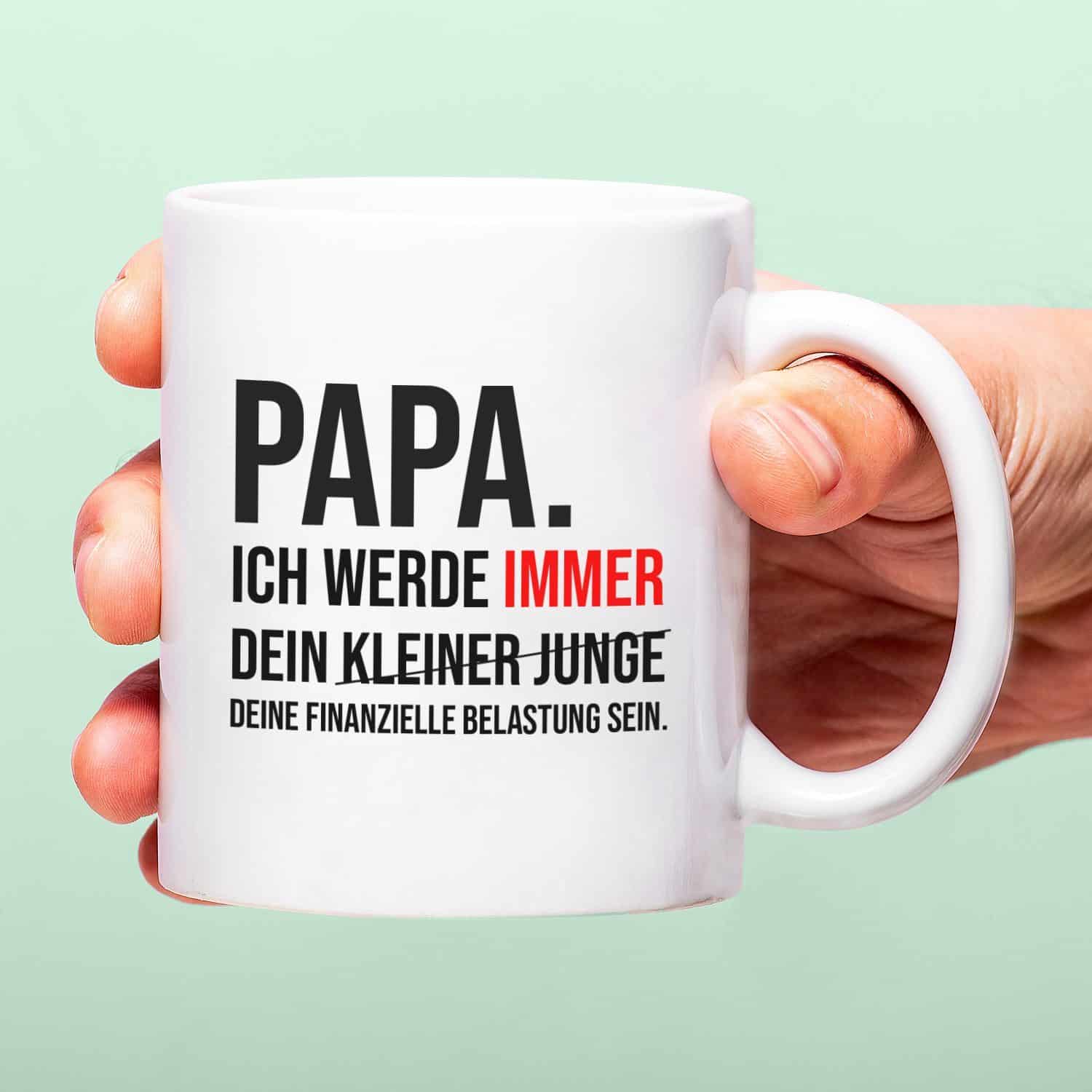 Tasse Finanzielle Belastung – Kleiner Junge