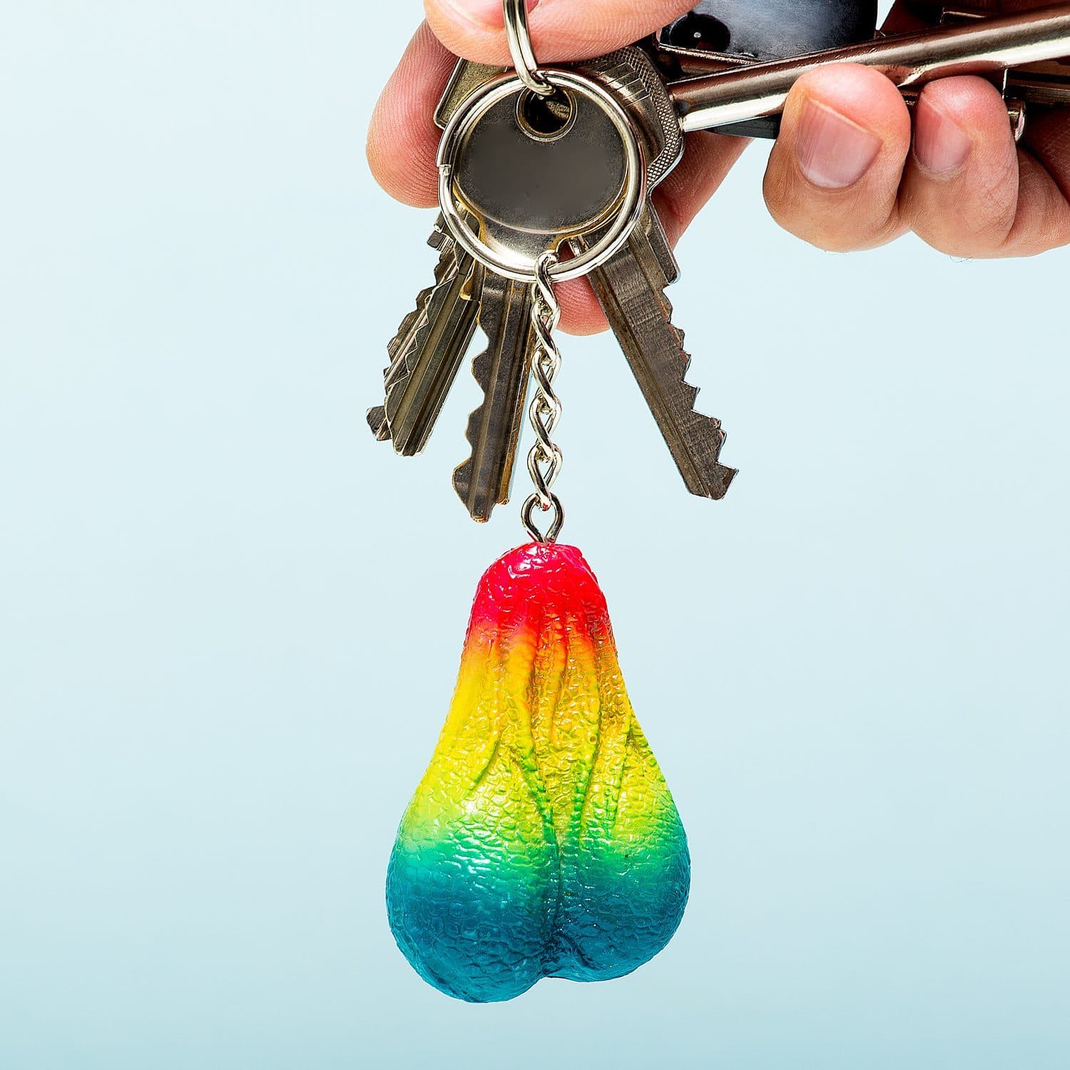 Hoden Schlüsselanhänger – Regenbogen