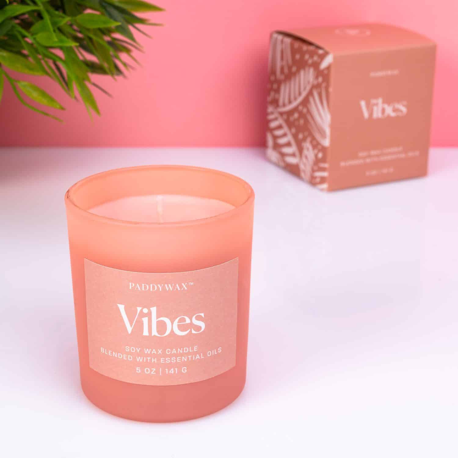 Wellness Duftkerze – Vibes (rosa)