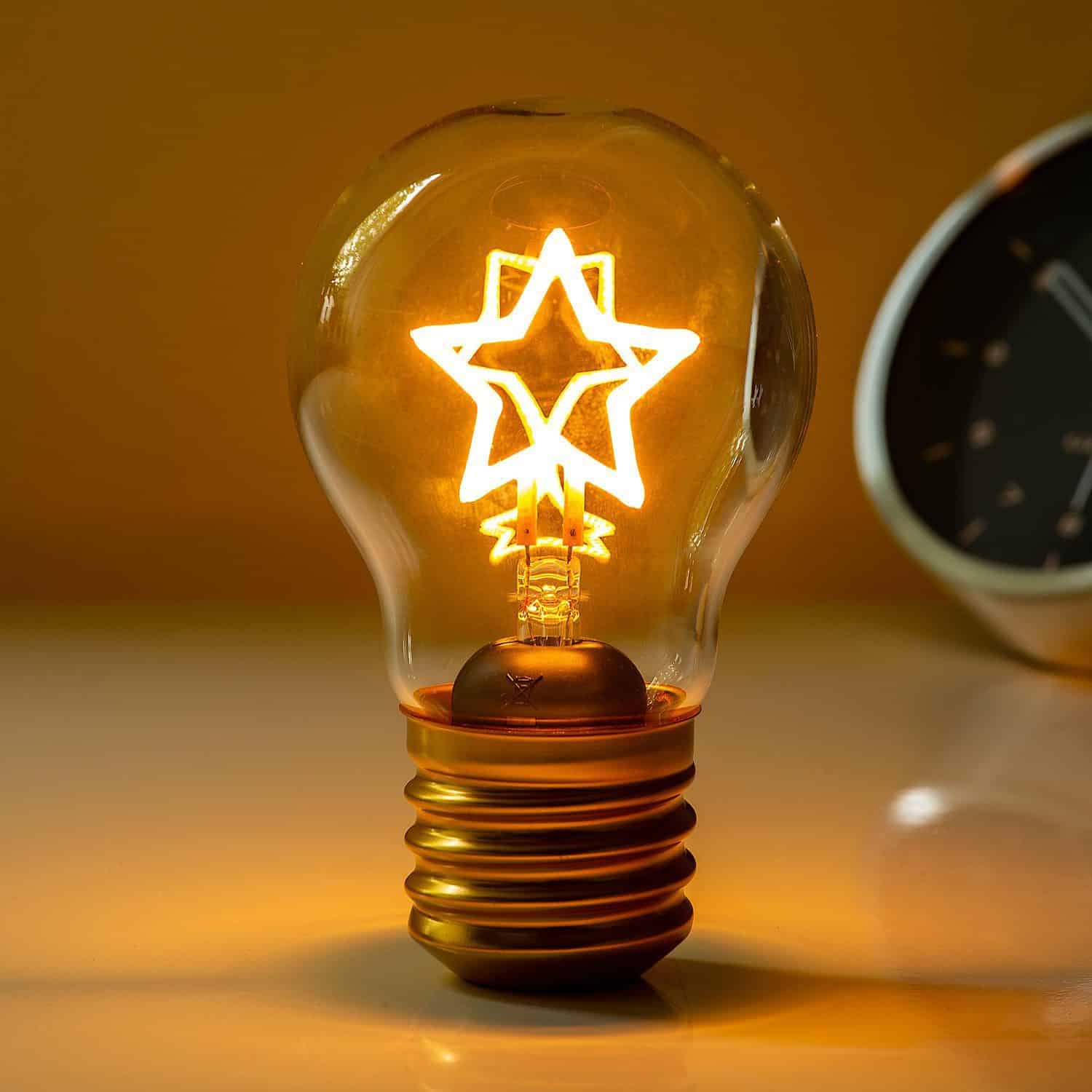Wiederaufladbare LED-Filamentlampe – Stern