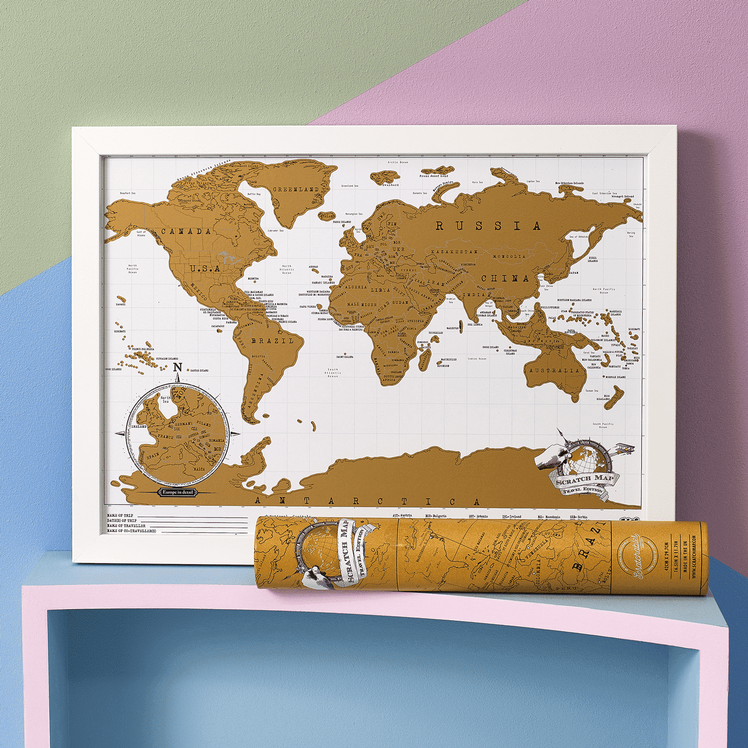 Scratch Map Reiseedition – Kratzweltkarte