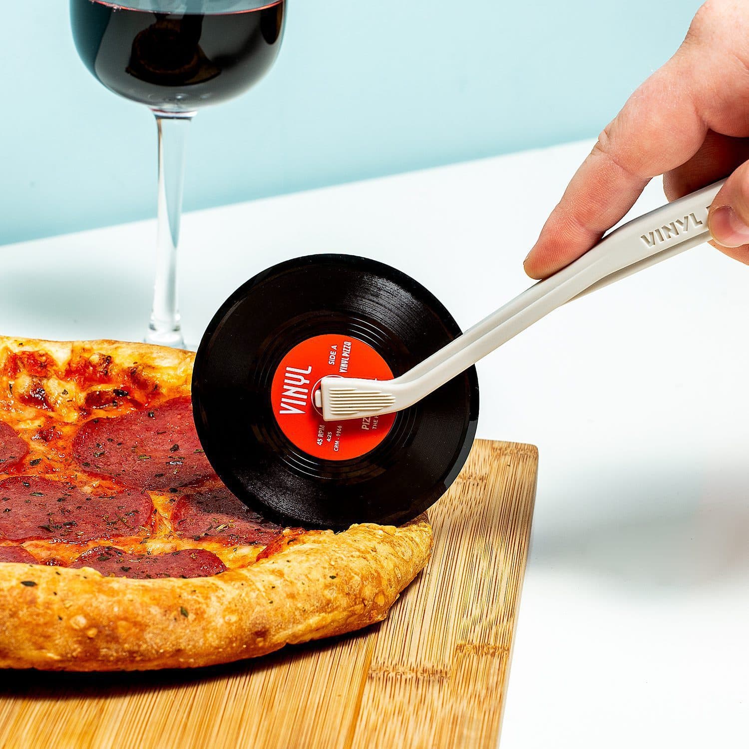 Plattenspieler Pizzaschneider