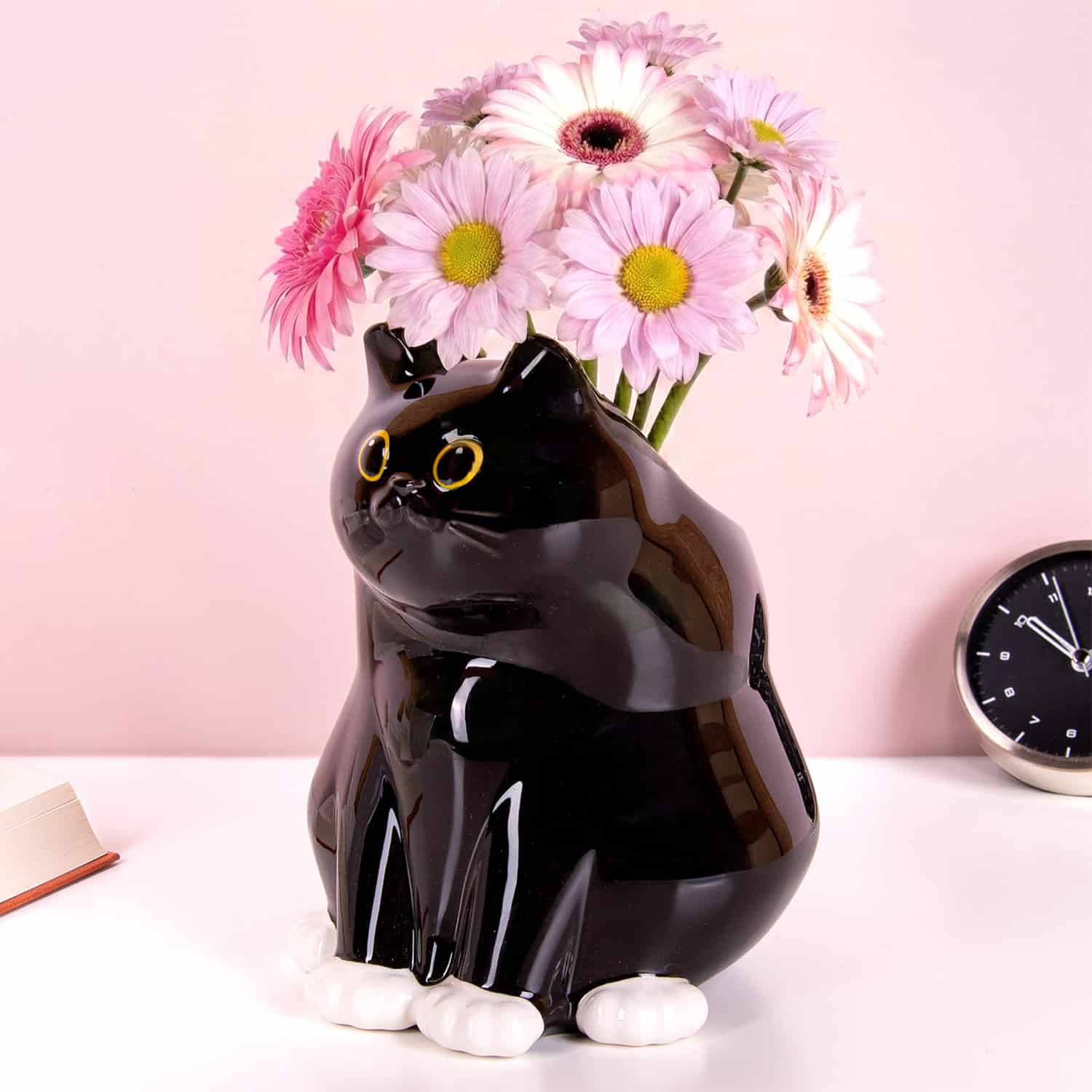 Schwarze Katze Vase
