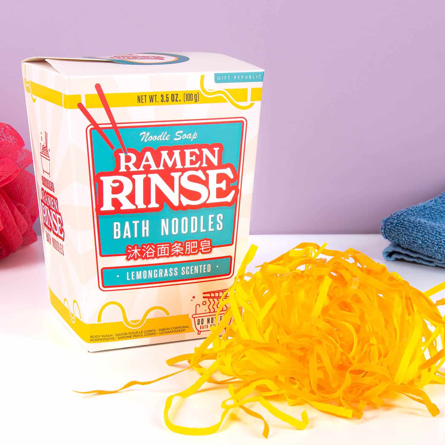 Ramen zeepnoedels voor in bad