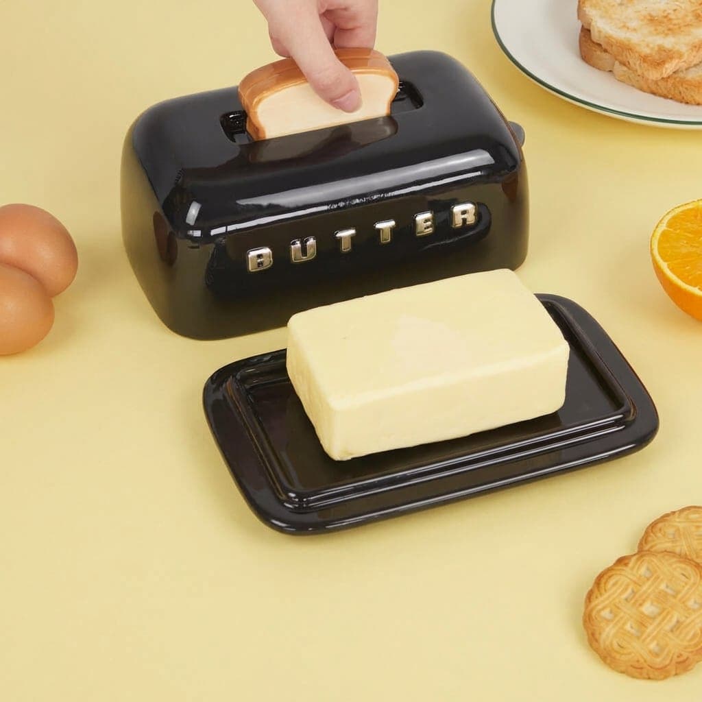 Toasty Butterdose – Schwarz