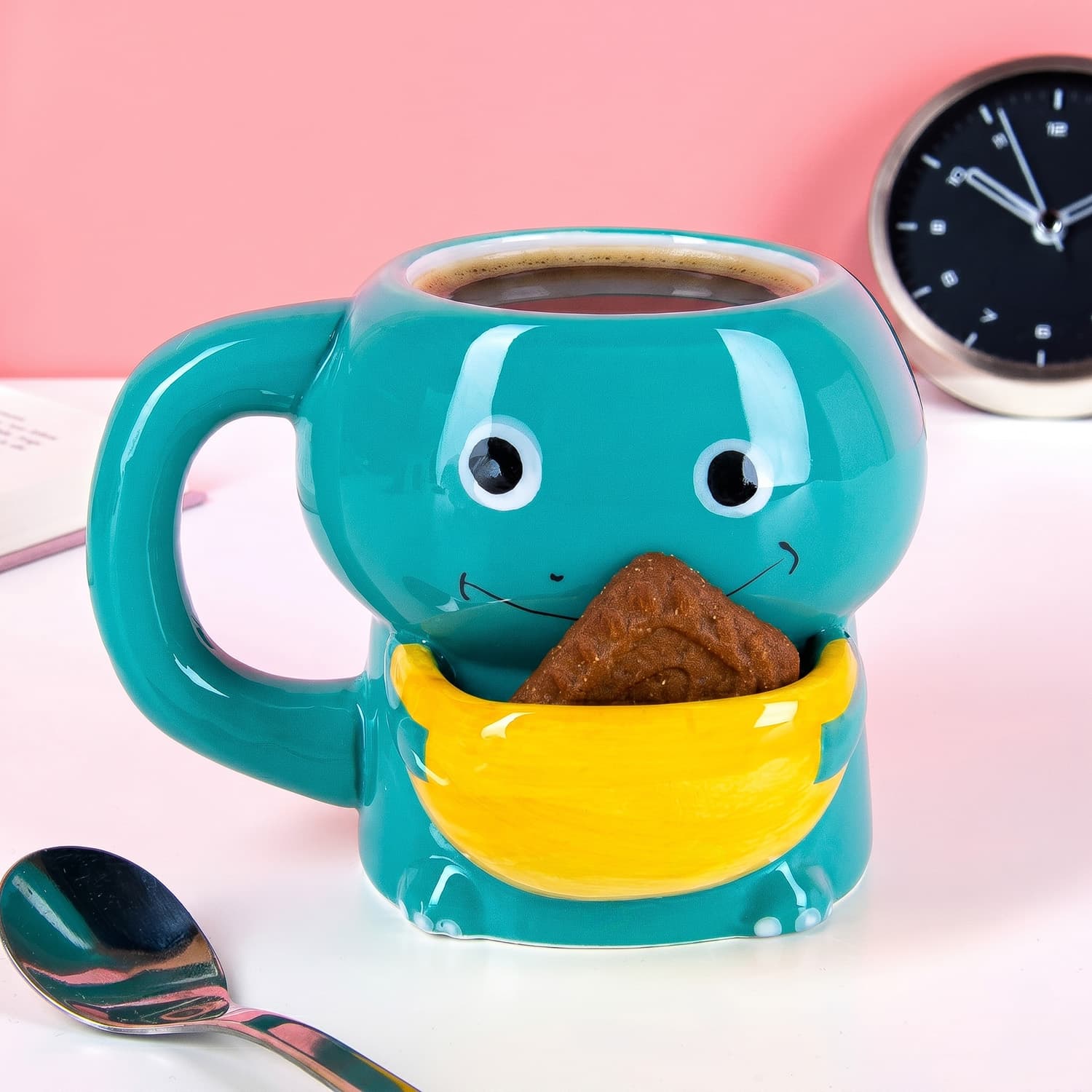 Dolomite Mug, Cookie Cuddler, Dinosaur