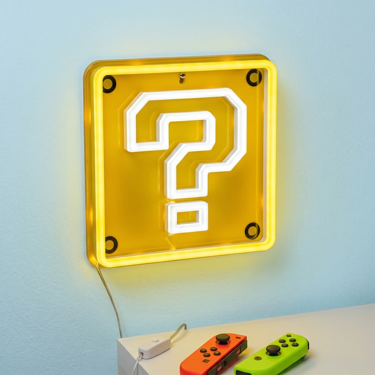 Super Mario Question Block neon muurlamp