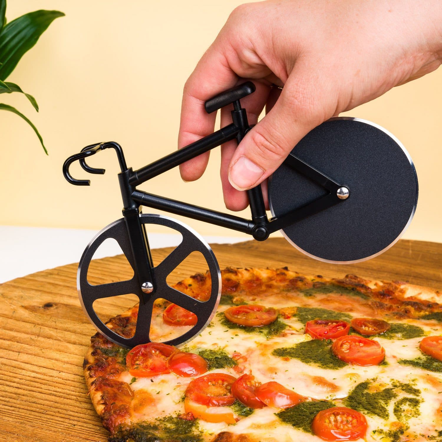 Fiets pizzasnijder (zwart)