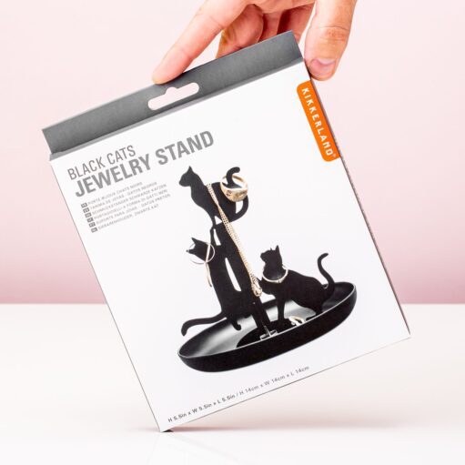 Schwarze Katze Schmuckhalter