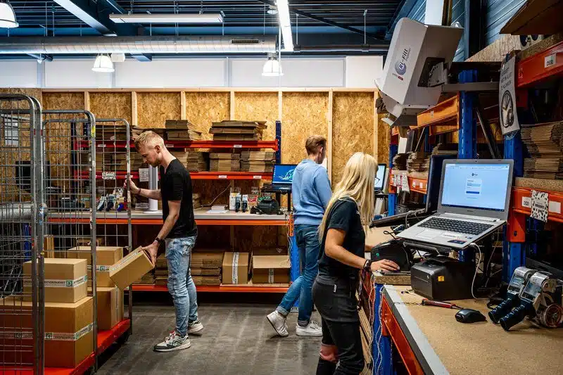 magazijn-inpakstations Packstationen Lager