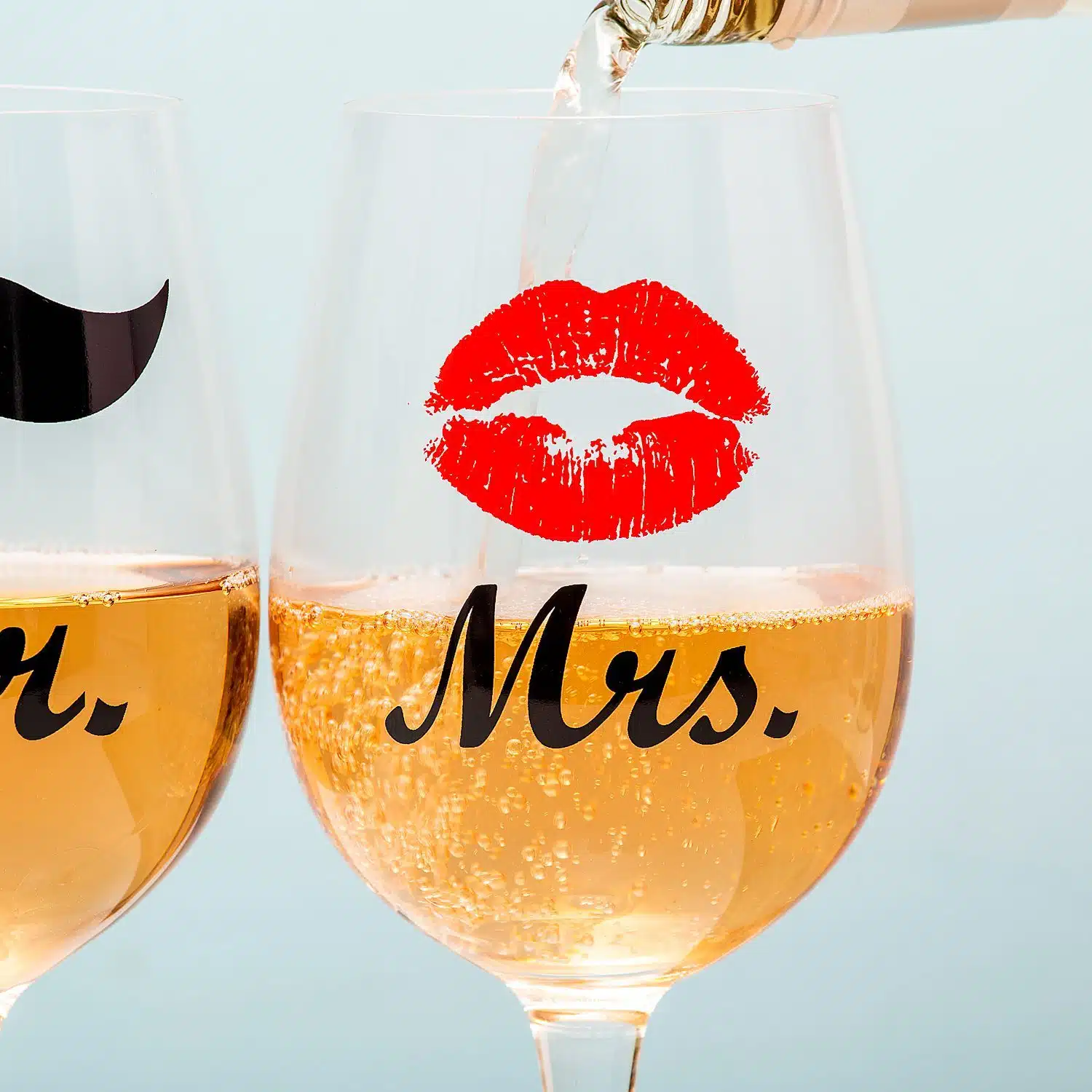 Mr. und mrs. Weingläser (2er-Set)