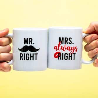 Becher Mr Right & Mrs Always Right (2er-Set)