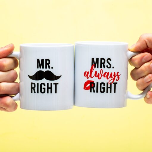 Becher Mr Right & Mrs Always Right (2er-Set)