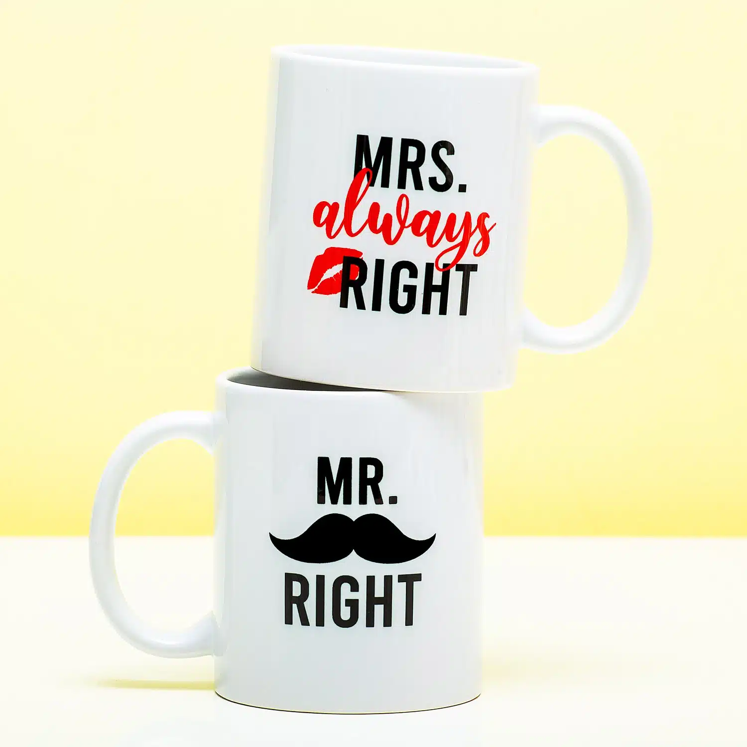 Becher Mr Right & Mrs Always Right (2er-Set)