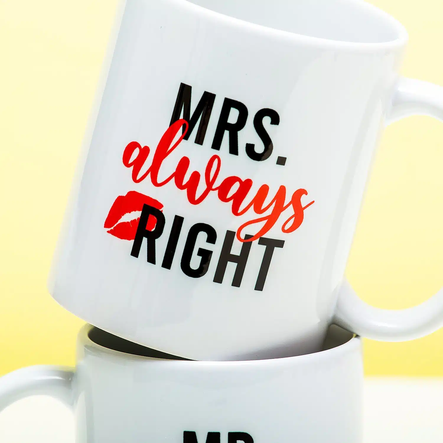 Becher Mr Right & Mrs Always Right (2er-Set)