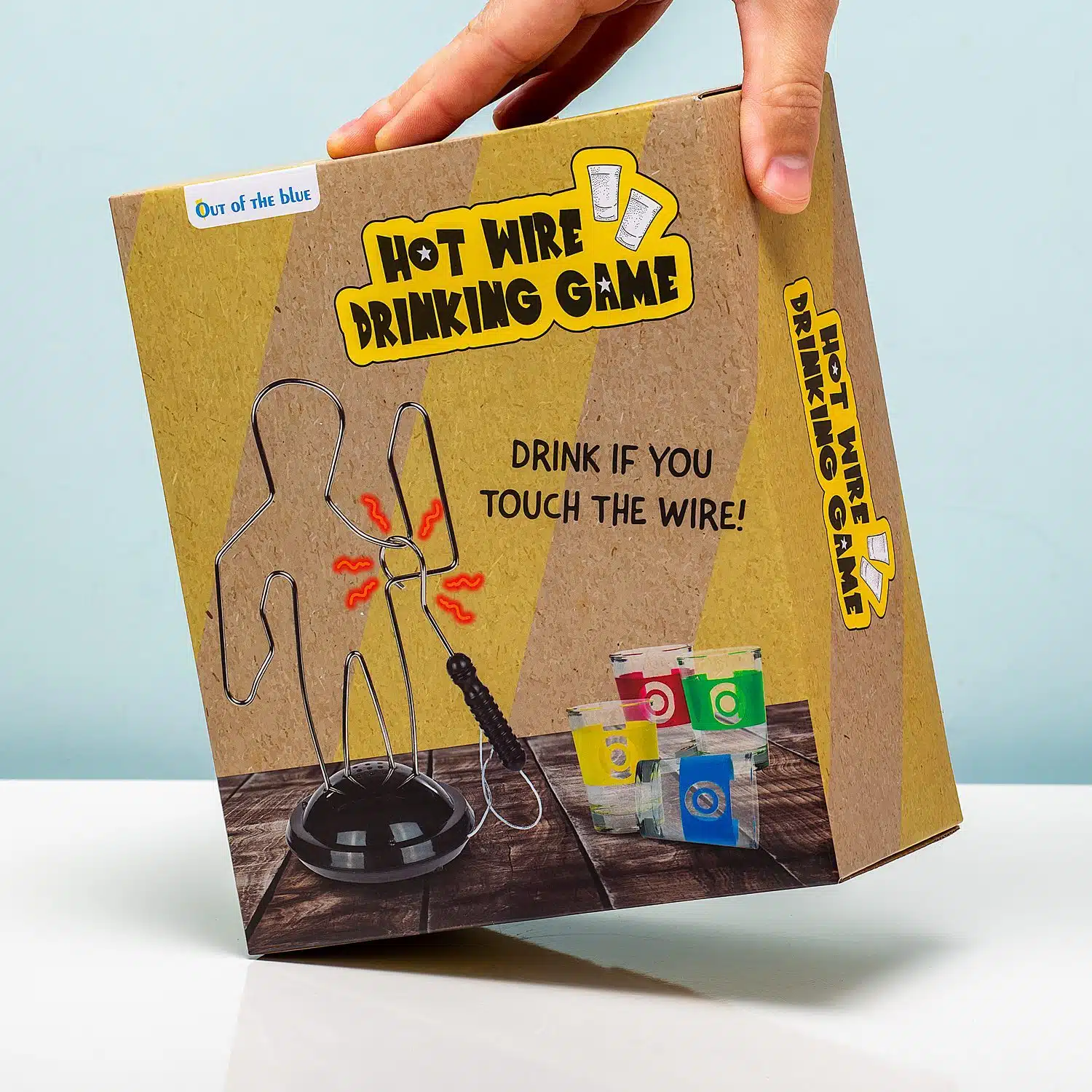 Spiral-Trinkspiel mit Schnapsgläsern