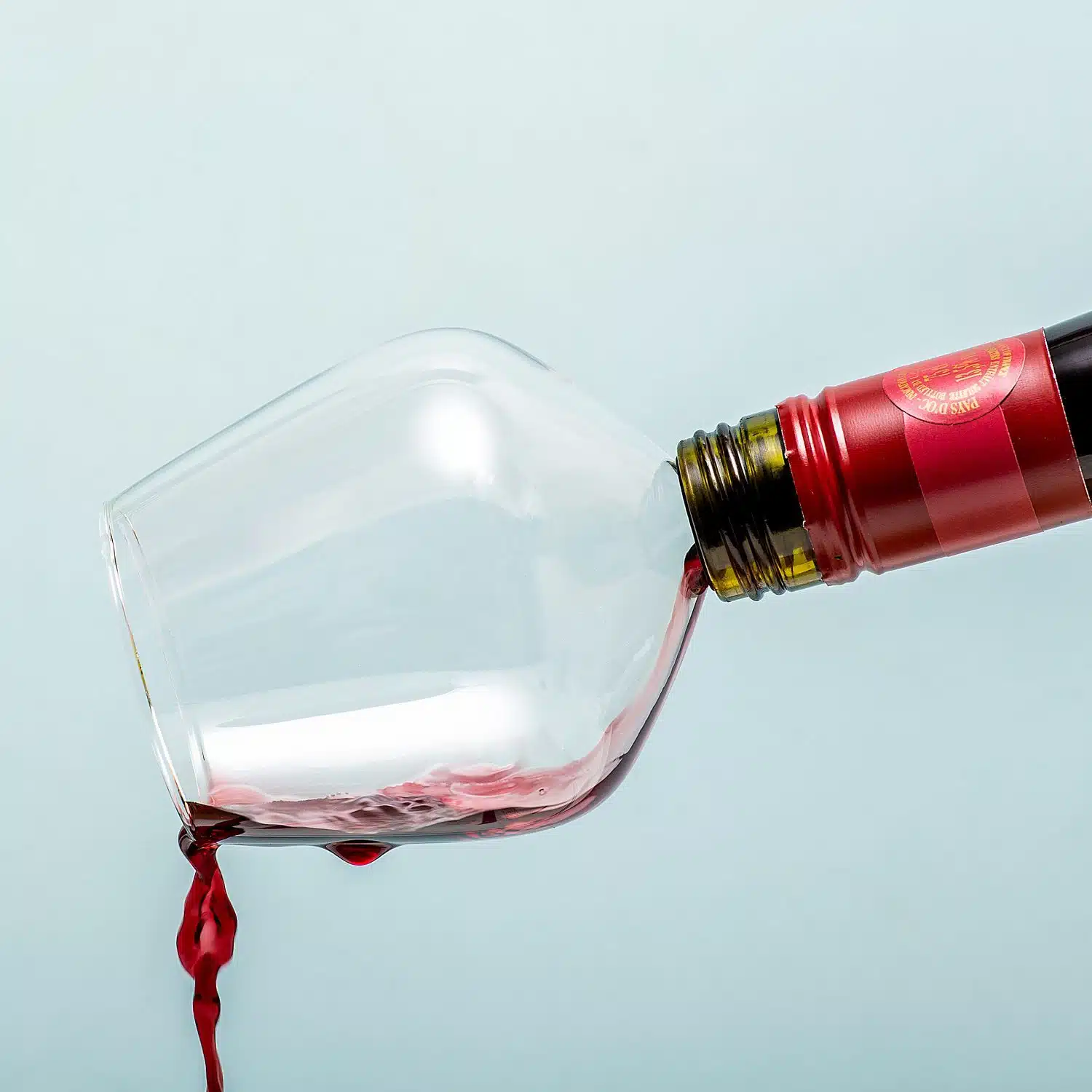 Dekanter aus Weinglas