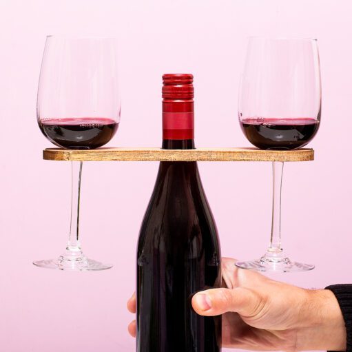 Weinserver für Weinflasche und Gläser