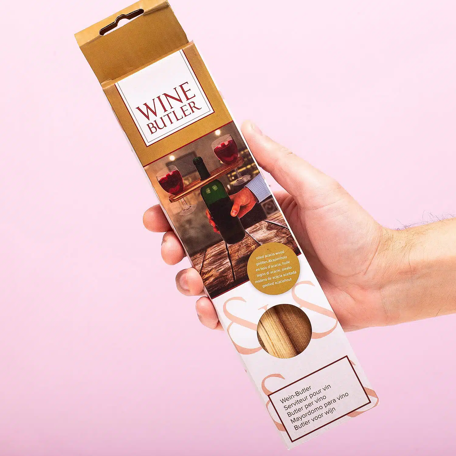 Weinserver für Weinflasche und Gläser