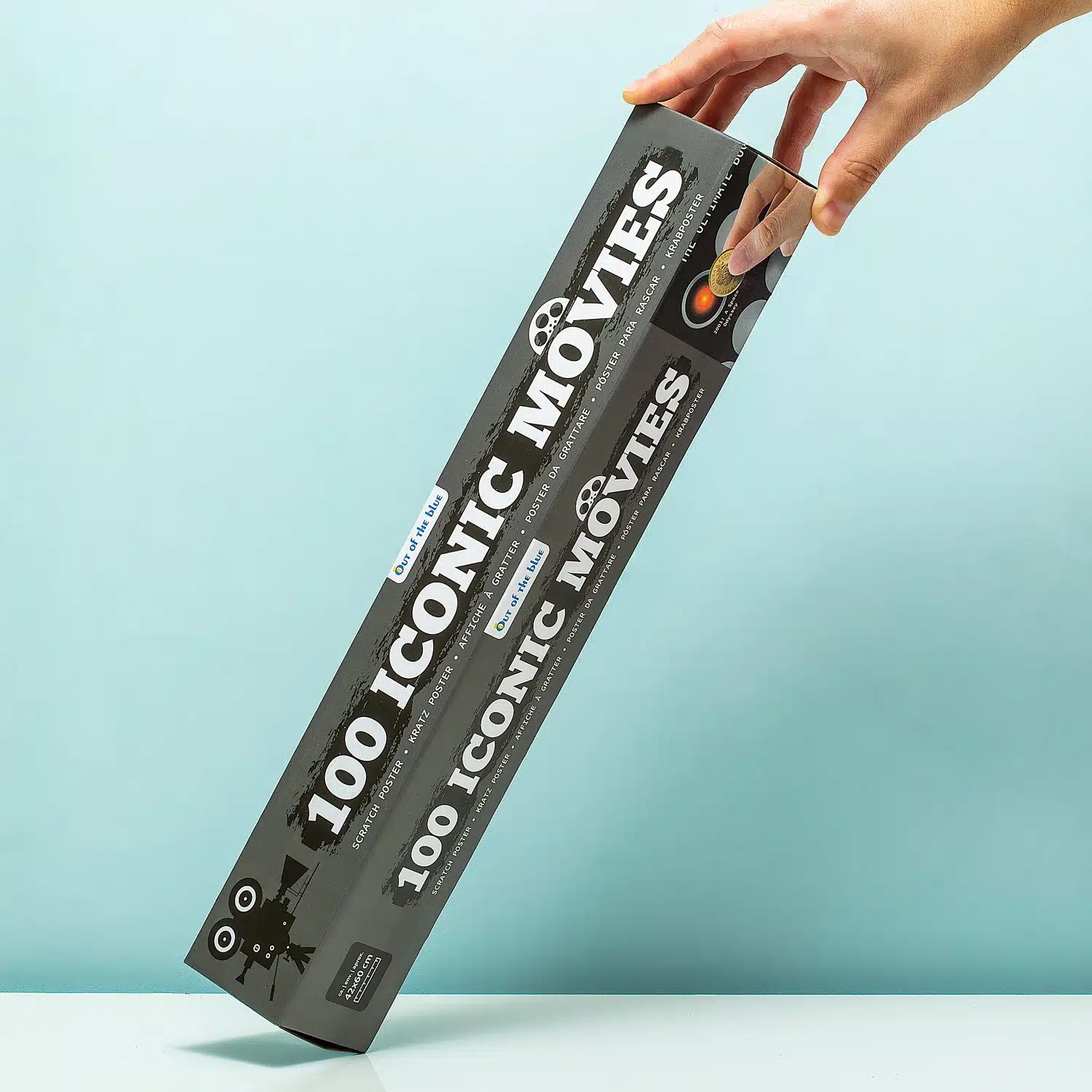 100 ikonische Filme Kratzplakat