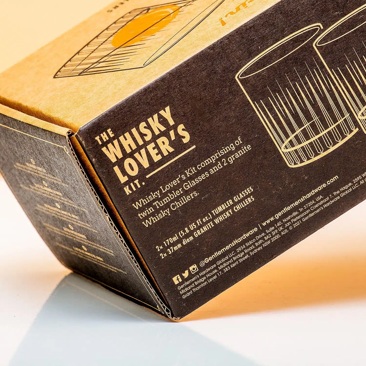 Whiskygläser und Eiskugeln (4er-Set)