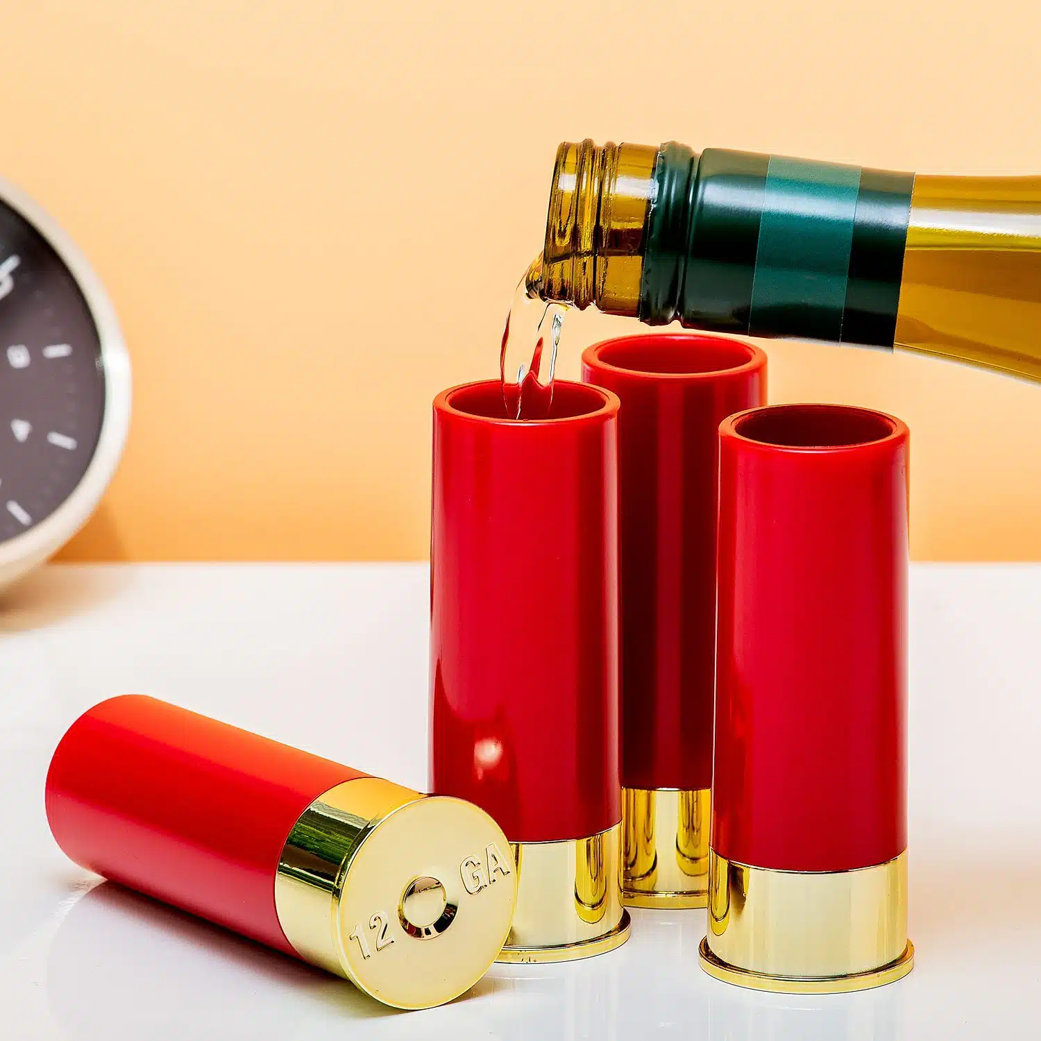 Schnapsgläser mit Hagelmuster (4er-Set)