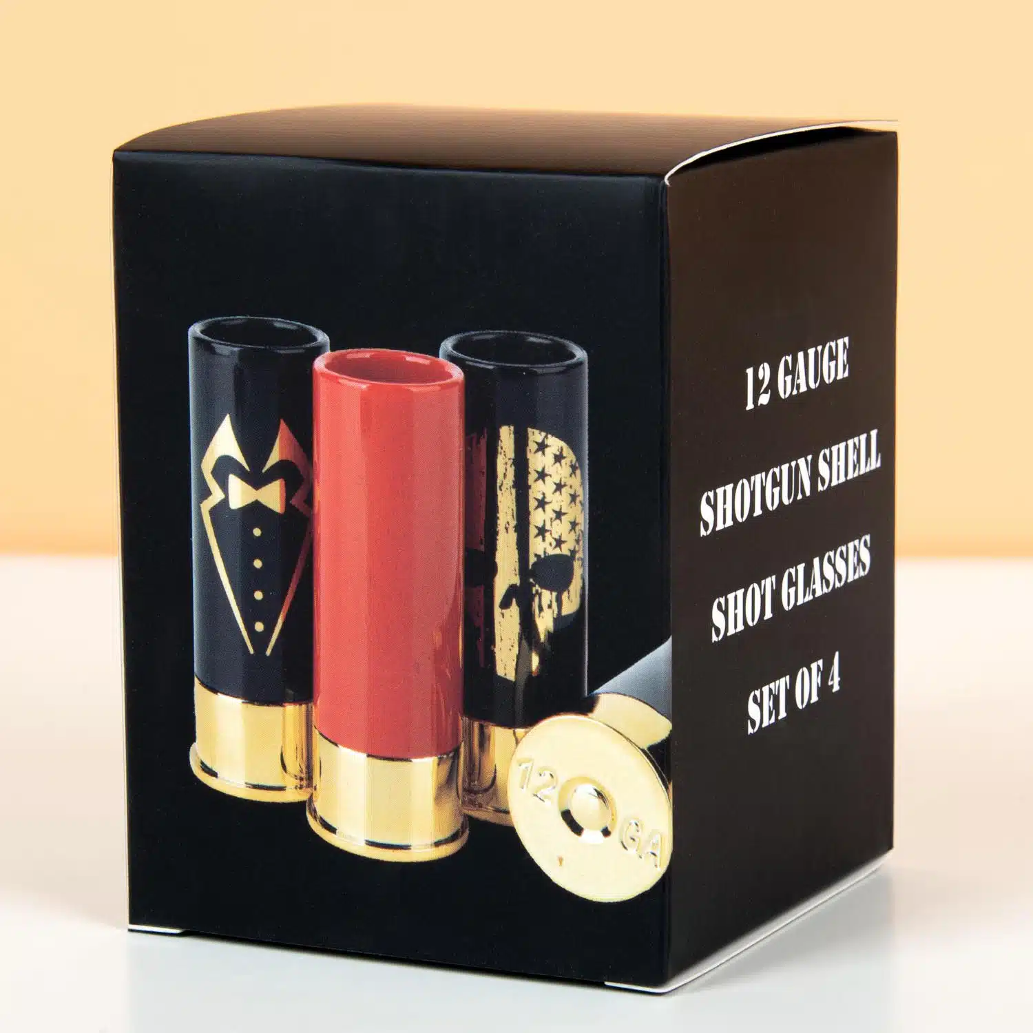 Schnapsgläser mit Hagelmuster (4er-Set)