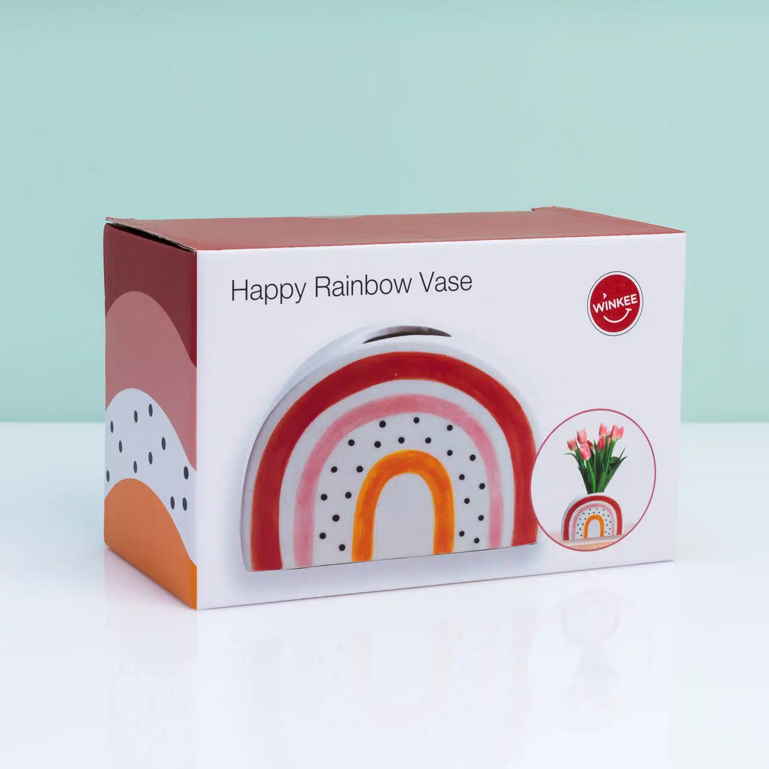 Fröhliche Regenbogenvase