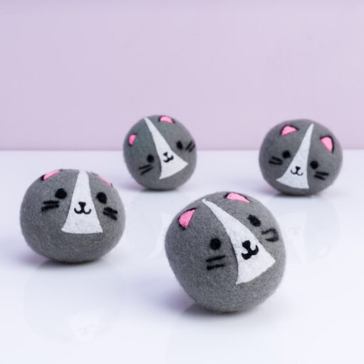 Katzen-Trocknerbälle (4er-Set)