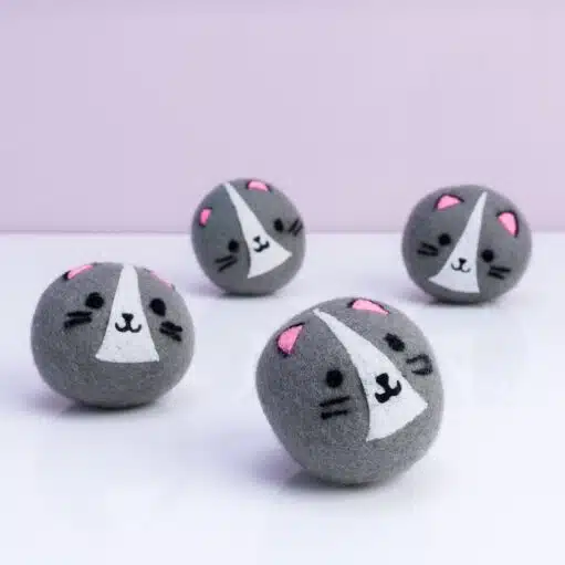 Katzen-Trocknerbälle (4er-Set)