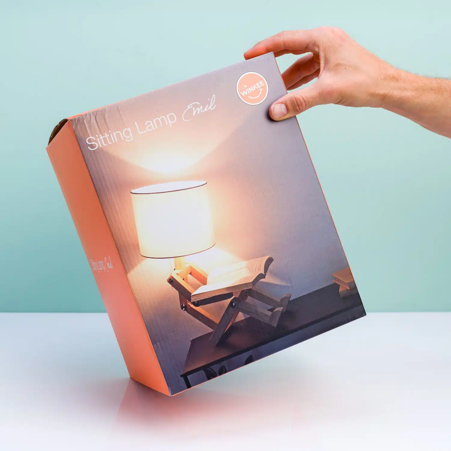 Mensch-Tischlampe aus Holz